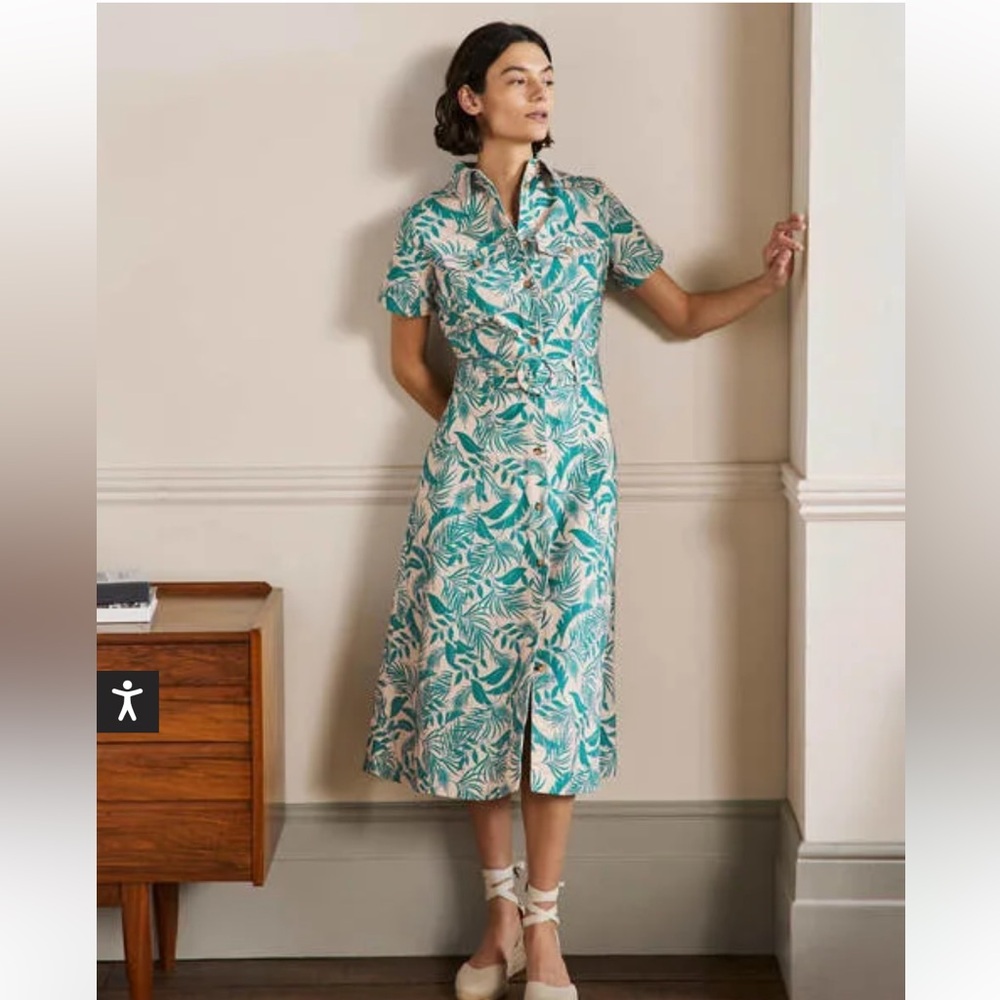 Boden Belted Midi Shirtdress 4P
